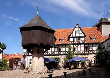 Quedlinburg, Fleischhof mit Taubenturm
